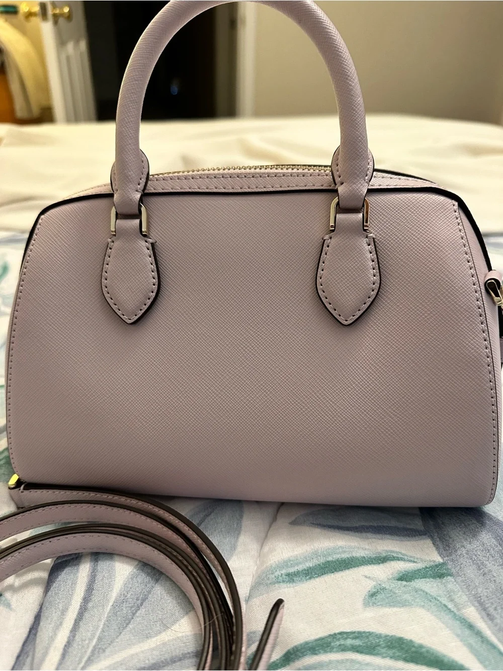 kate spade Pearl-Embellished Blush Satchel